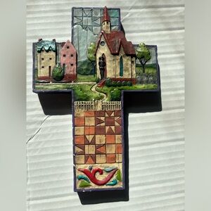 Colorful Decorative Wall Cross by Jim Shore